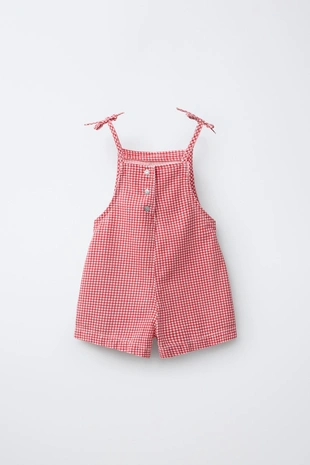 Короткий комбинезон в клетку виши- Заказать в России