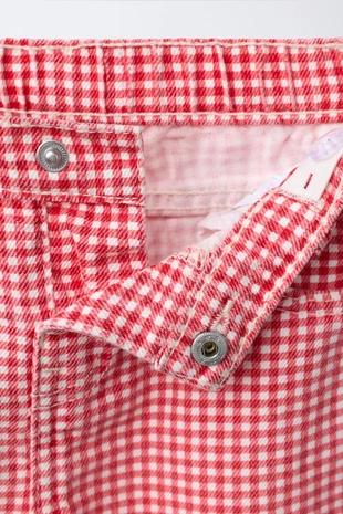 Брюки-кюлоты из твила в клетку виши- Заказать в России