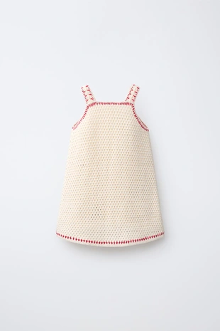 Платье из трикотажа кроше с вишнями- Заказать в России