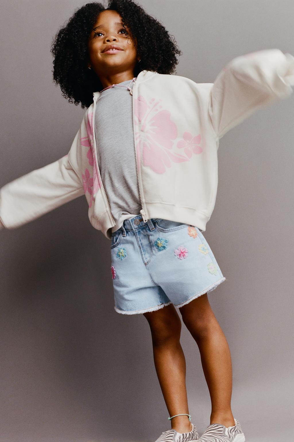 ХУДИ НА МОЛНИИ С ПРИНТОМ ГИБИСКУСА