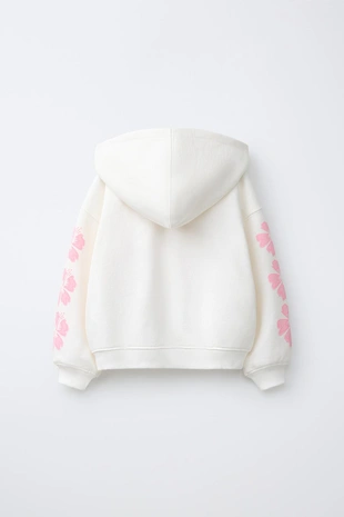 Худи на молнии с принтом гибискуса- Заказать в России