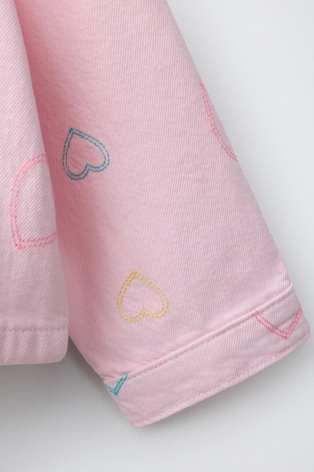 КУРТКА ИЗ САРЖИ С ВЫШИВКОЙ «СЕРДЦА»