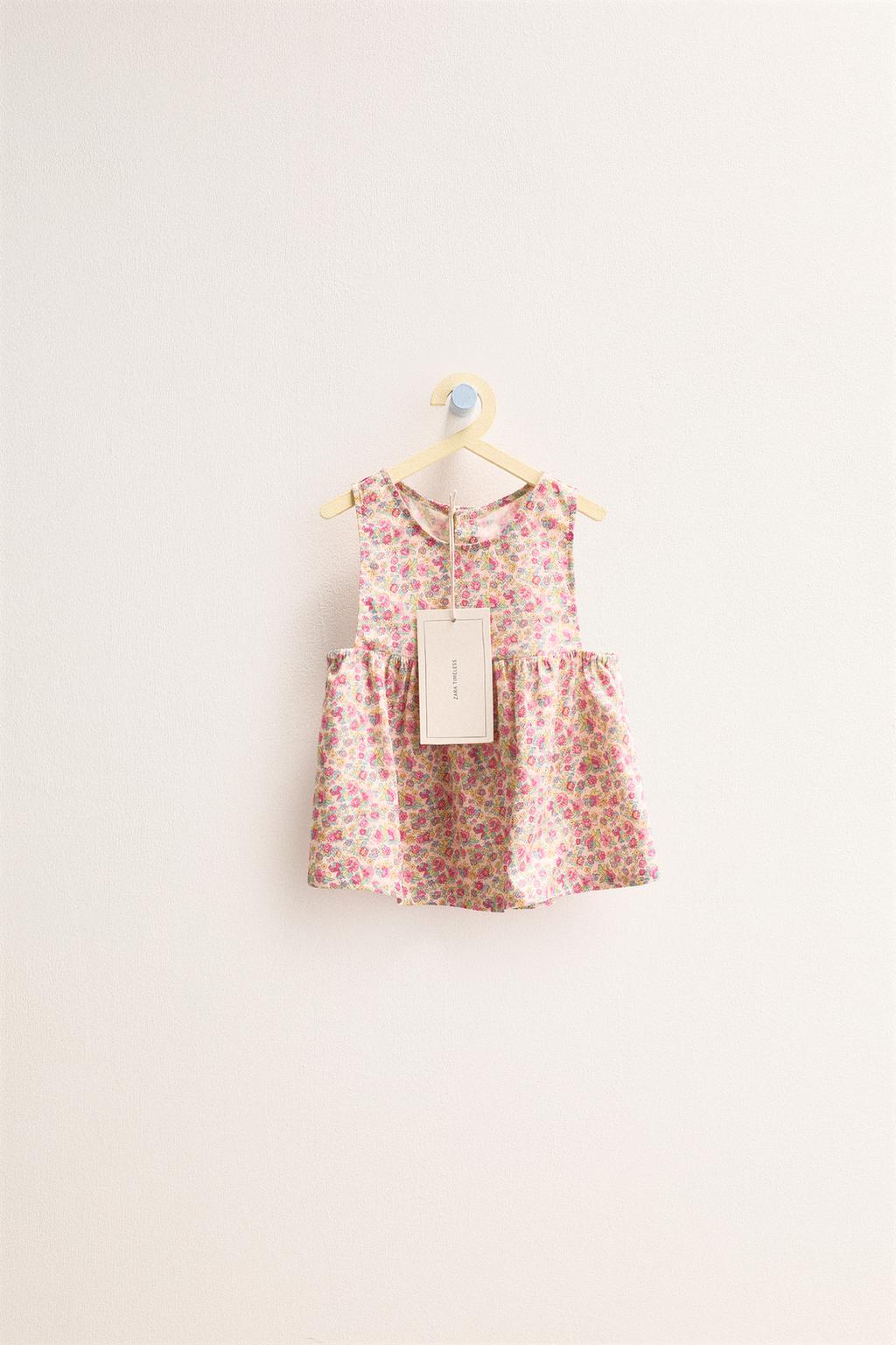 ZARA TIMELESS — ЛЬНЯНОЙ ТОП С ЦВЕТОЧНЫМ ПРИНТОМ