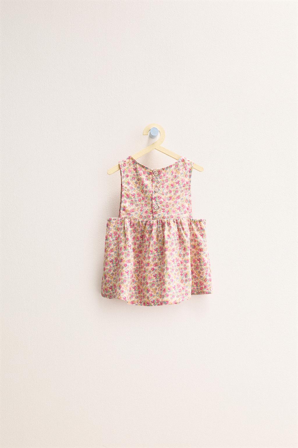 ZARA TIMELESS — ЛЬНЯНОЙ ТОП С ЦВЕТОЧНЫМ ПРИНТОМ