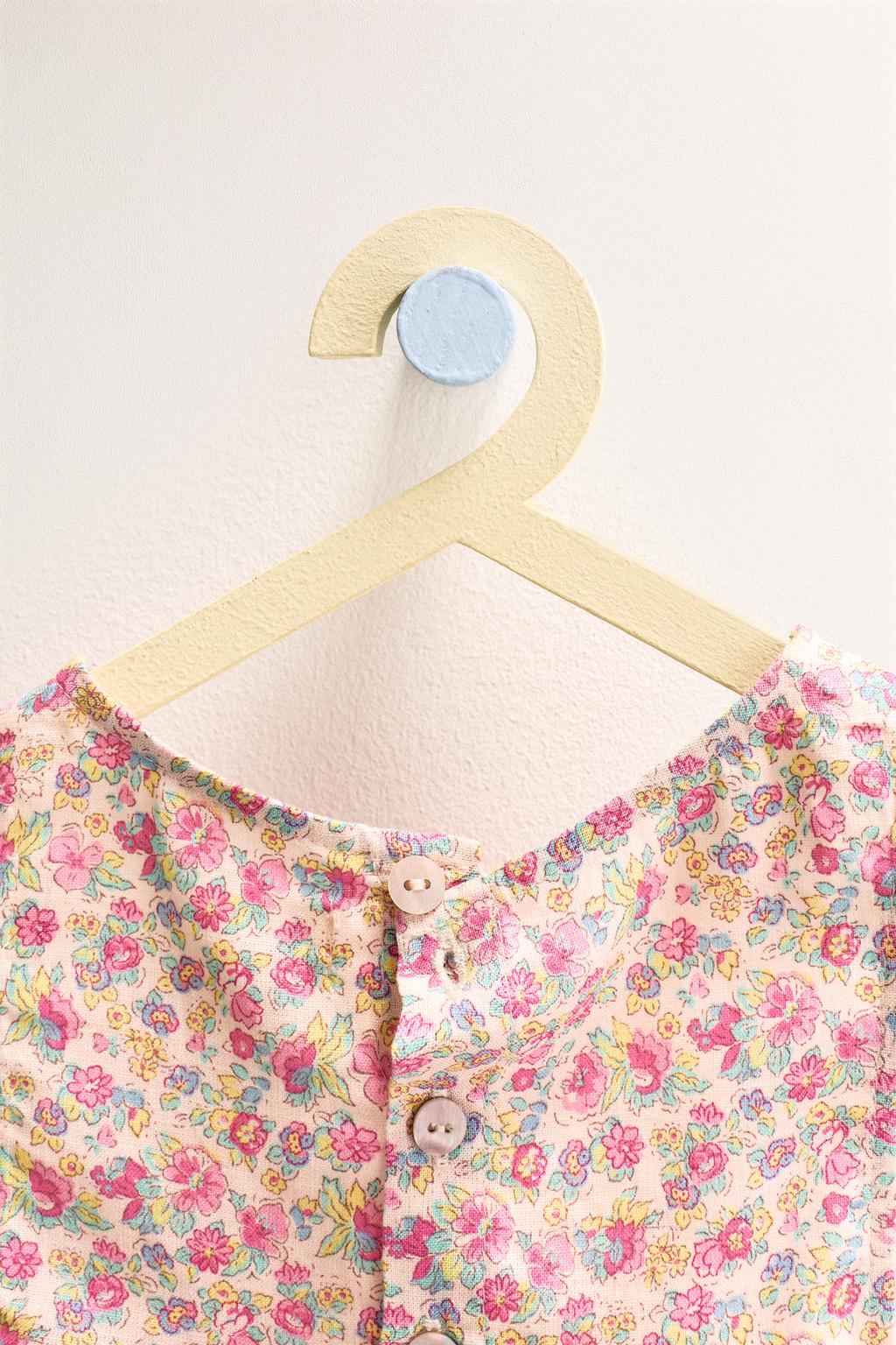 ZARA TIMELESS — ЛЬНЯНОЙ ТОП С ЦВЕТОЧНЫМ ПРИНТОМ