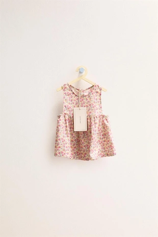 Zara «Timeless» — льняной топ с цветочным принтом- Заказать в России