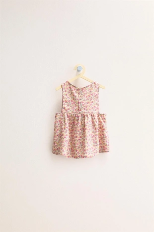 Zara «Timeless» — льняной топ с цветочным принтом- Заказать в России