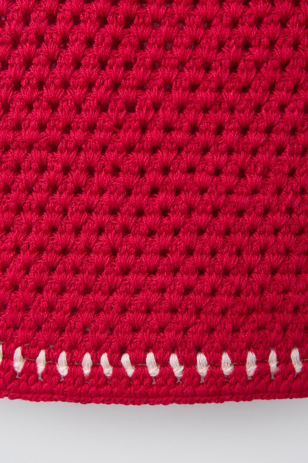 ВЯЗАНЫЙ ТОП С ВИШНЯМИ