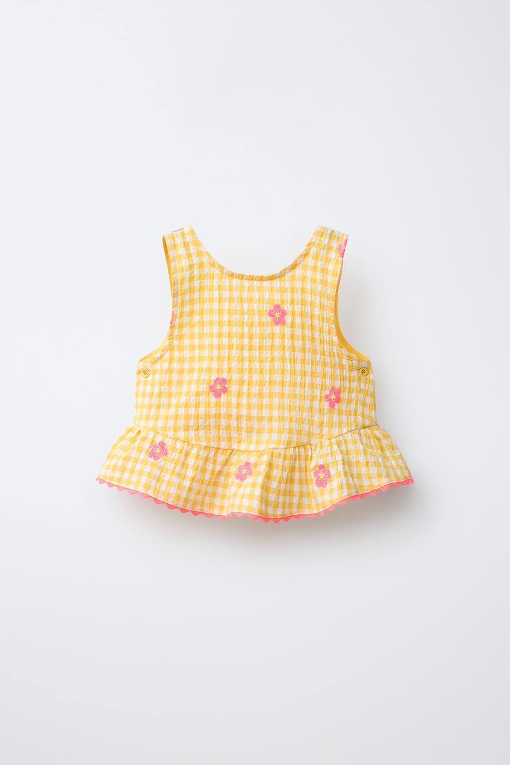 ТОП В КЛЕТКУ ВИШИ С ВЫШИВКОЙ «ЦВЕТЫ»