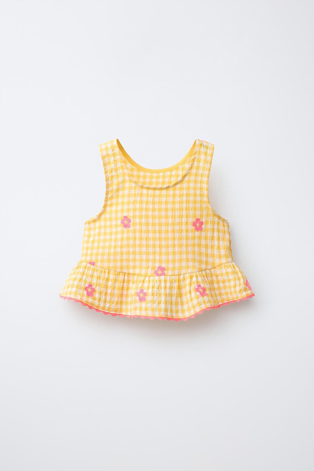 ТОП В КЛЕТКУ ВИШИ С ВЫШИВКОЙ «ЦВЕТЫ»