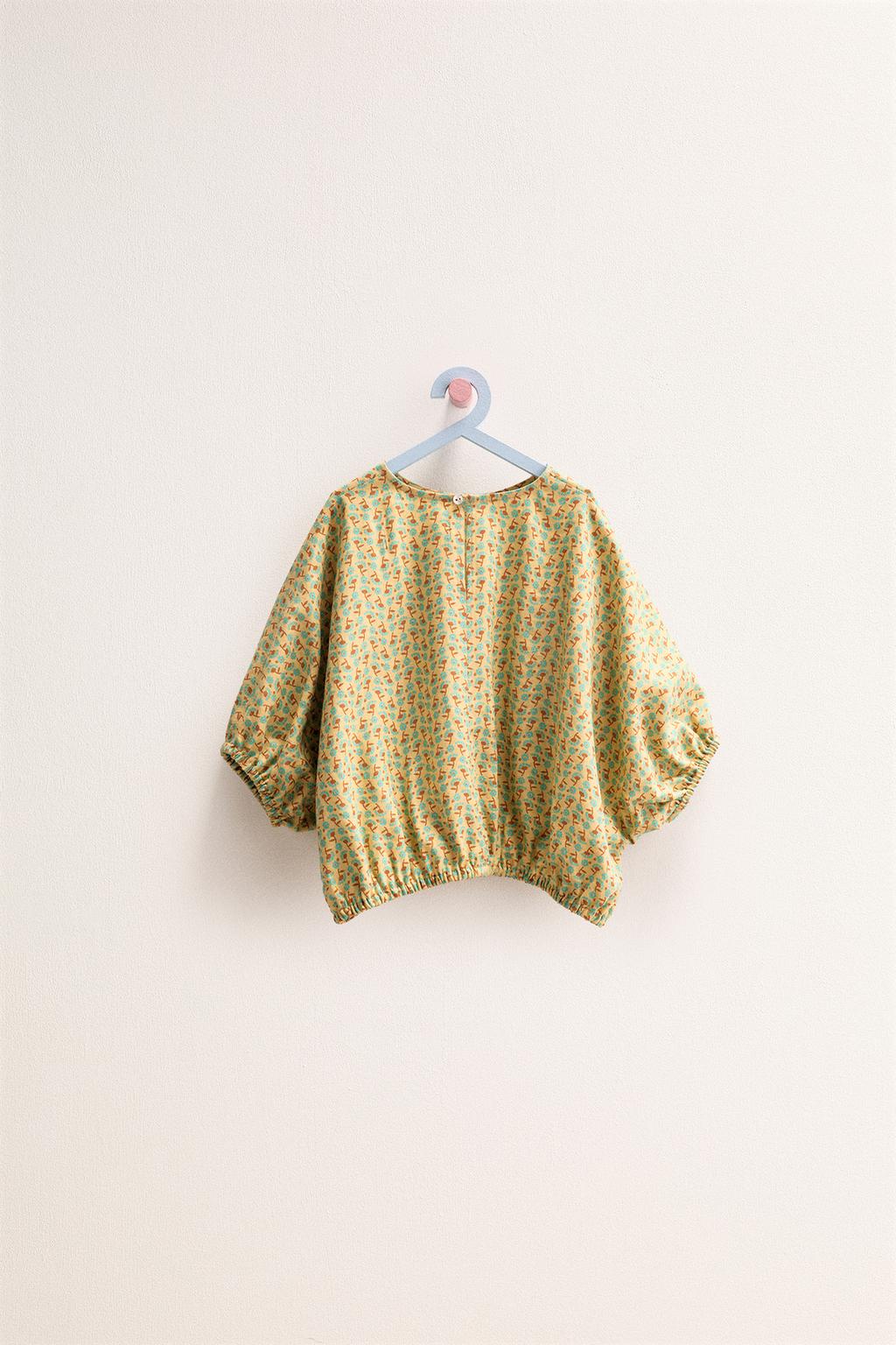 ZARA TIMELESS — ТОП ОВЕРСАЙЗ С ЦВЕТОЧНЫМ ПРИНТОМ ИЗ ЛЬНА