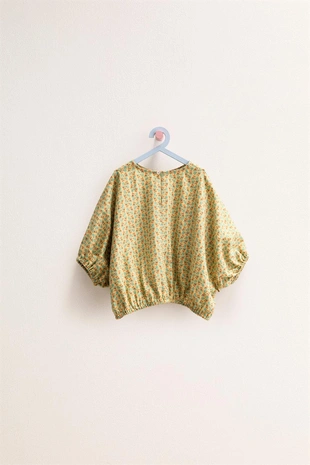 Zara Timeless — топ оверсайз с цветочным принтом из льна- Заказать в России