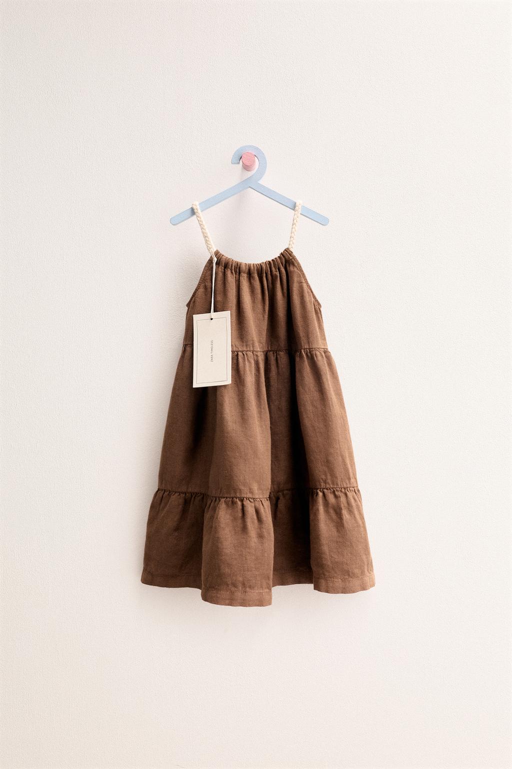 ZARA TIMELESS — ПЛАТЬЕ ИЗ 100% ЛЬНА С ПАНЕЛЯМИ