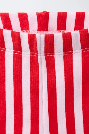 Леггинсы-велосипедки в полоску с вышивкой Hello Kitty ©- Заказать в России