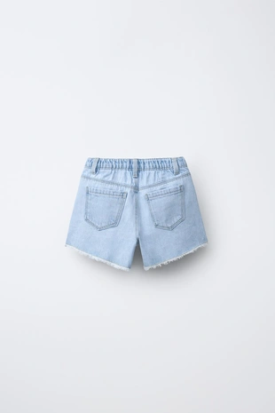 Джинсовые шорты с вязаными сердечками- Заказать в России