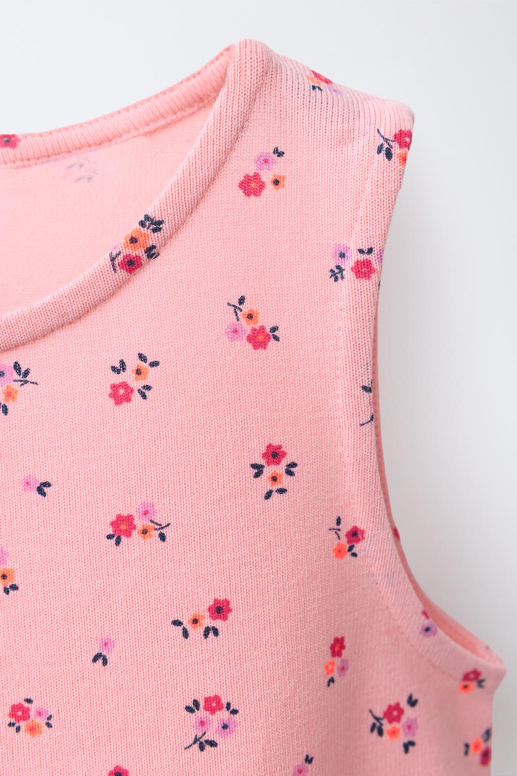 КОМПЛЕКТ ИЗ ФУТБОЛКИ И ШОРТОВ С ЦВЕТОЧНЫМ ПРИНТОМ