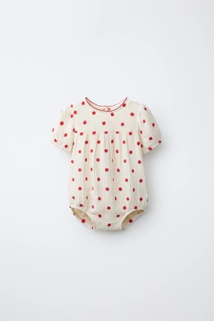 Комбинезон с вышивкой «цветы»- Заказать в России