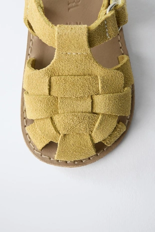 Сандалии в кожаной клетке- Заказать в России