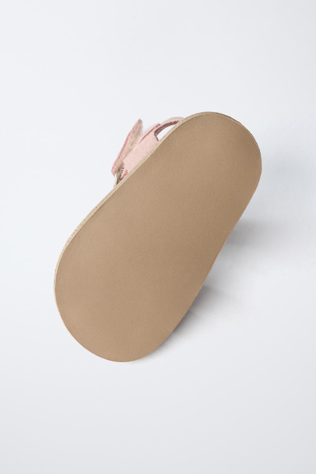 Сандалии из кожи с кожаной клеткой