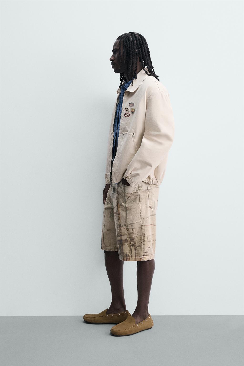 ШОРТЫ BAGGY С АБСТРАКТНЫМ ПРИНТОМ