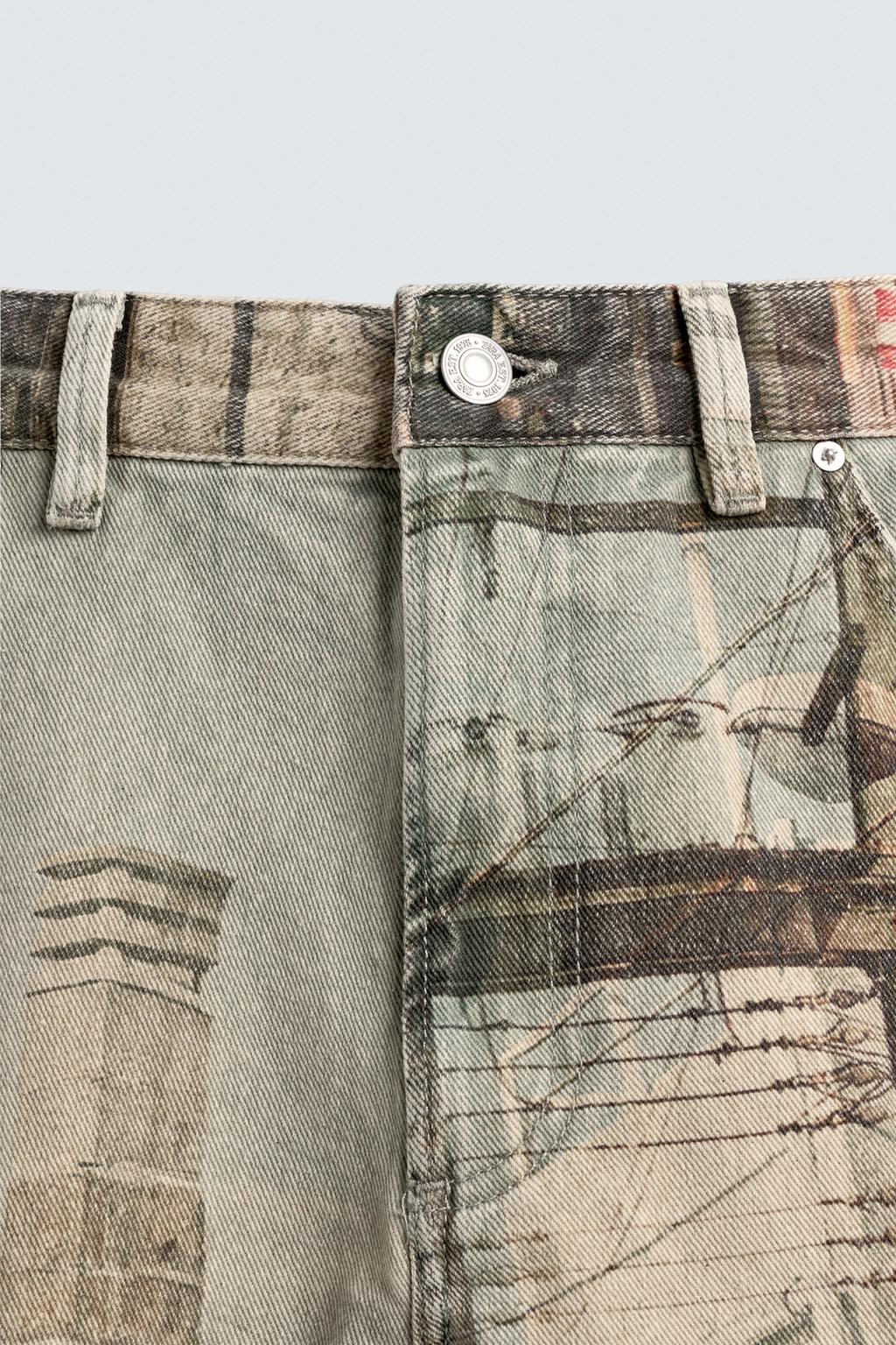 ШОРТЫ BAGGY С АБСТРАКТНЫМ ПРИНТОМ