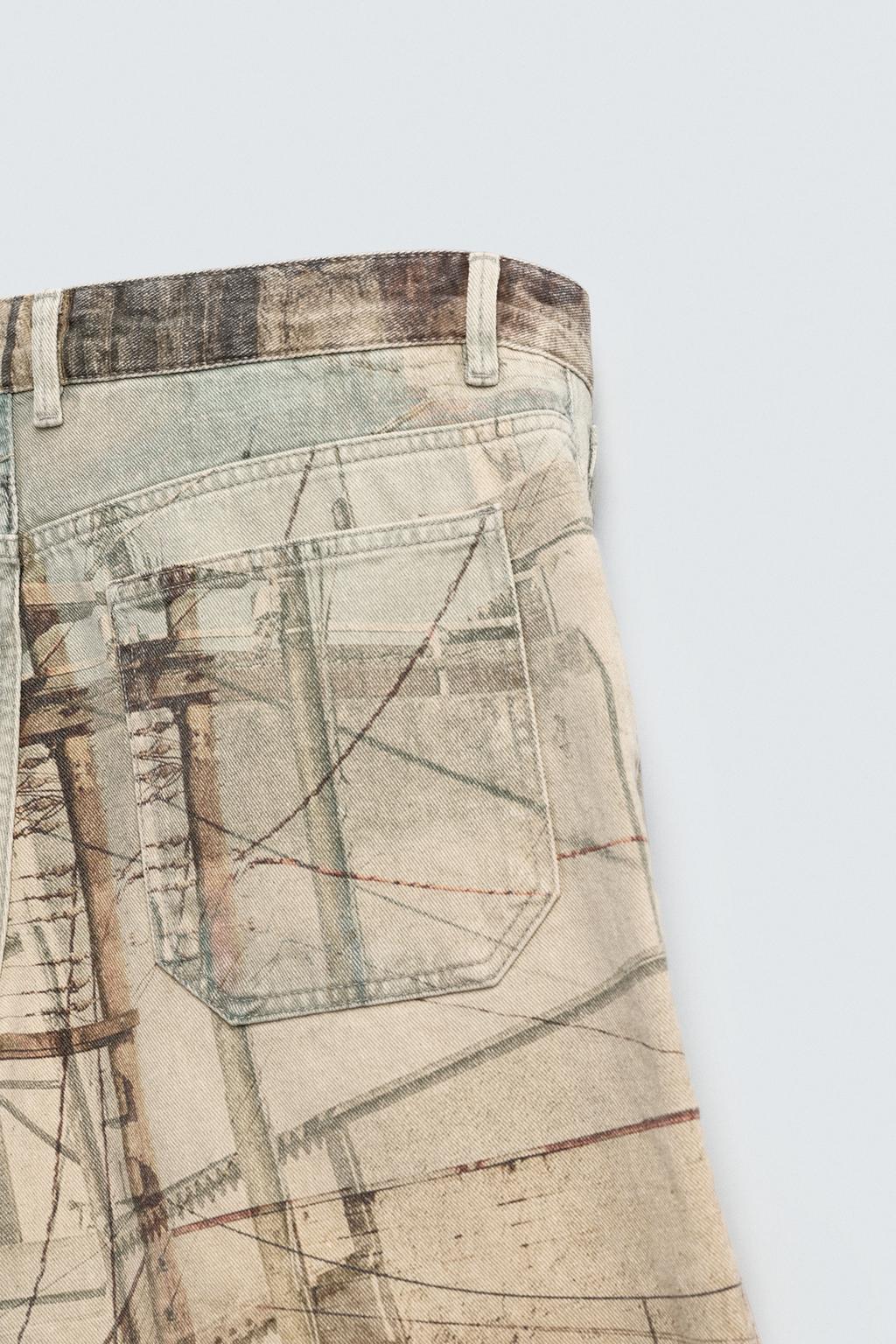 ШОРТЫ BAGGY С АБСТРАКТНЫМ ПРИНТОМ