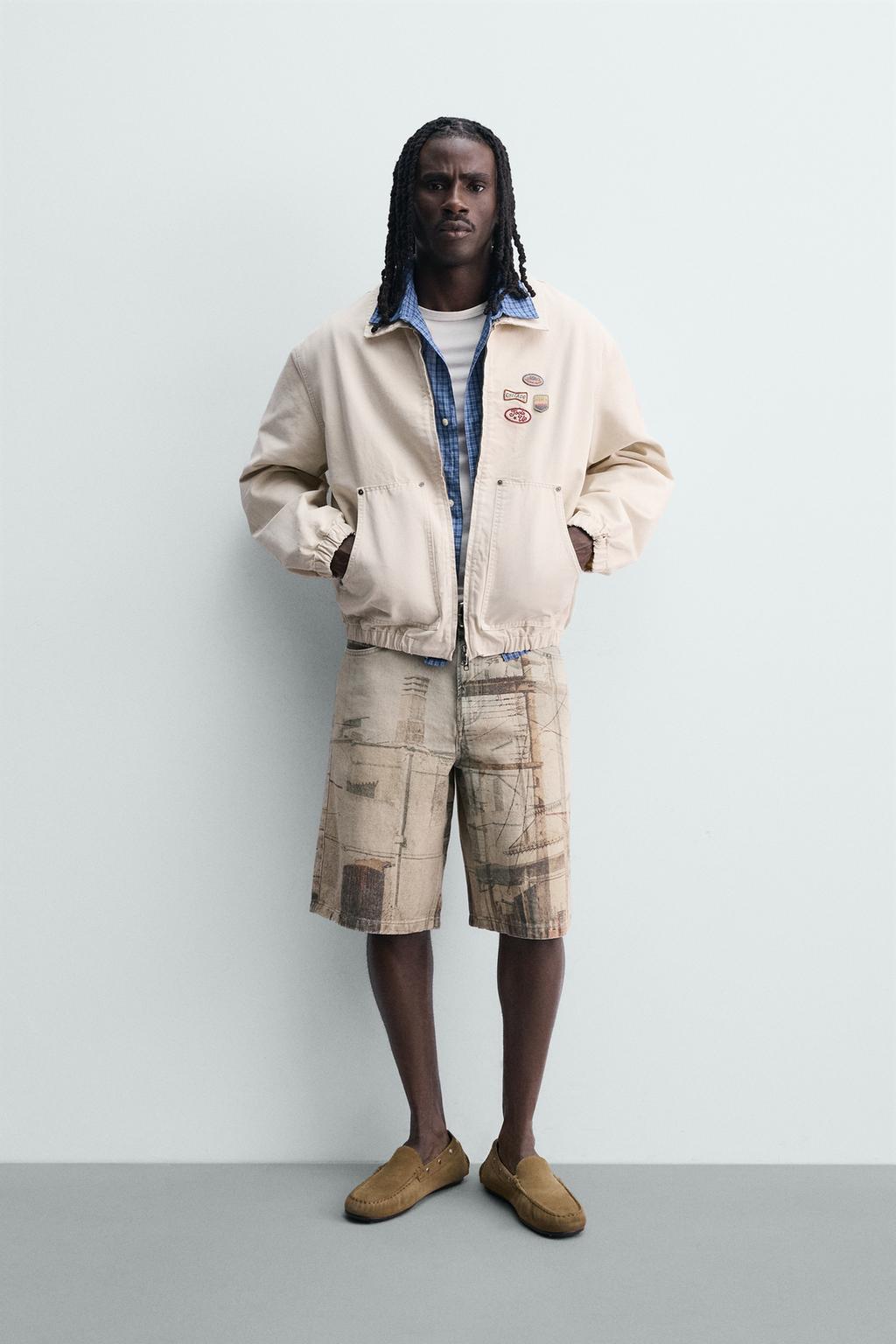 ШОРТЫ BAGGY С АБСТРАКТНЫМ ПРИНТОМ