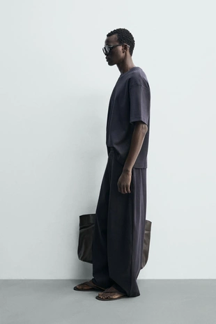 Толстовка свободного кроя в рубчик- Заказать в России