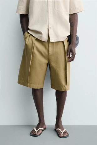 Шорты  со складками- Заказать в России