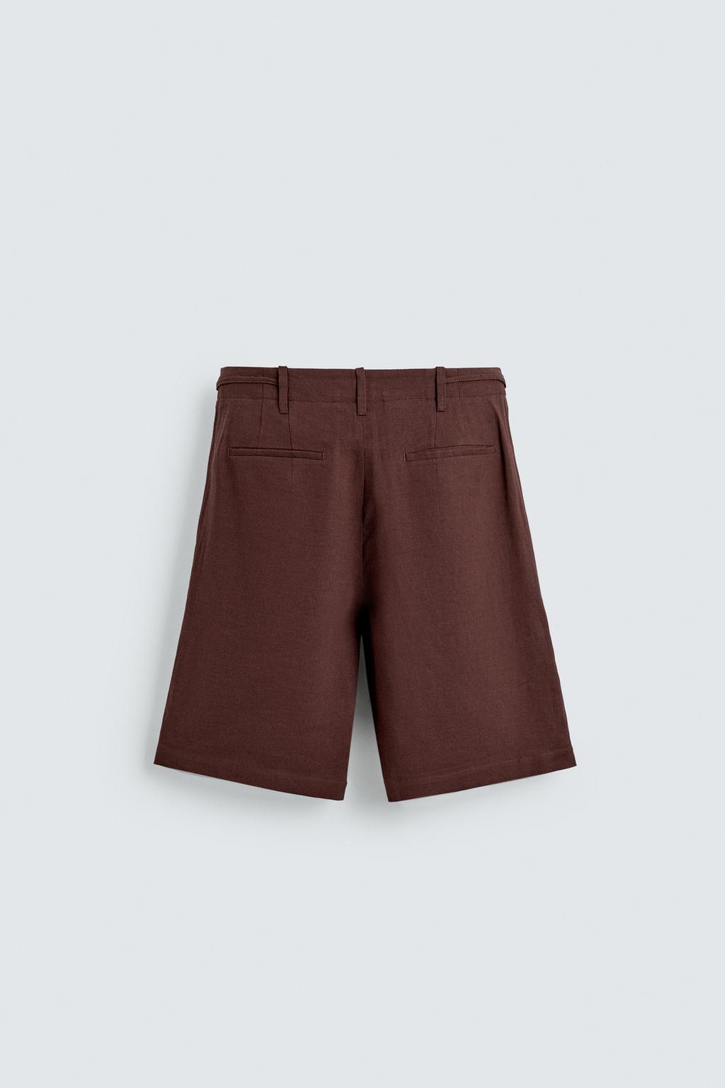 БЕРМУДЫ свободного кроя ИЗ СМЕСОВОГО ЛЬНА