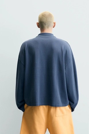 Поло-пике Relaxed Fit с номерами- Заказать в России