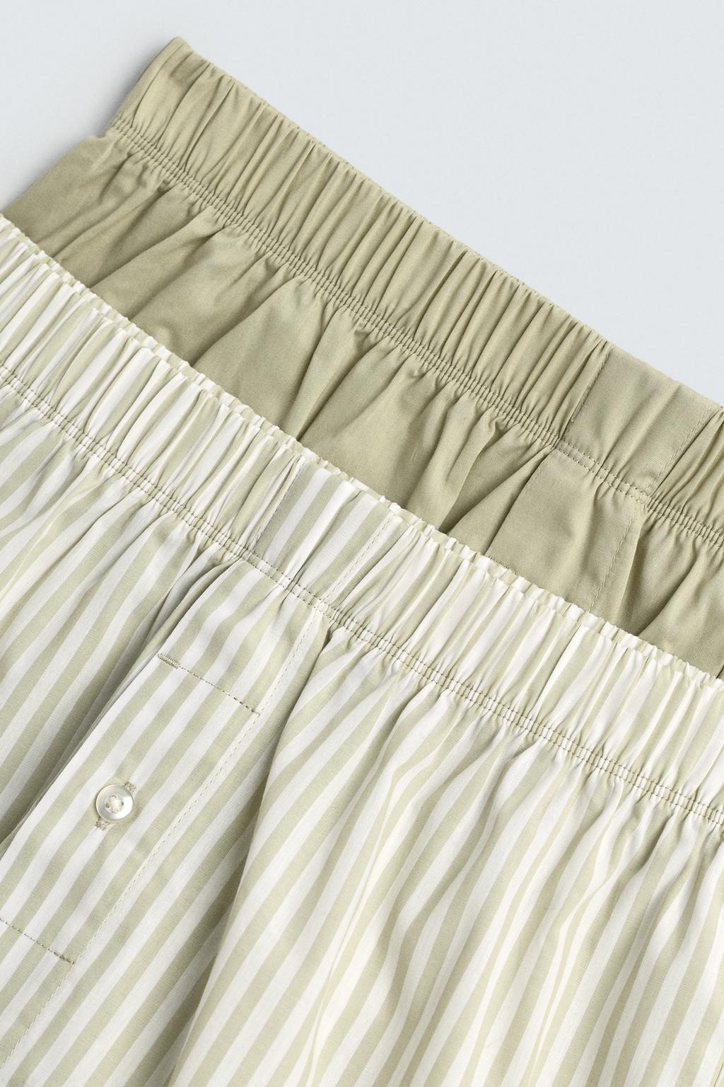 НАБОР ИЗ ДВУХ ТРУСОВ-БОКСЕРОВ ИЗ ПОПЛИНА