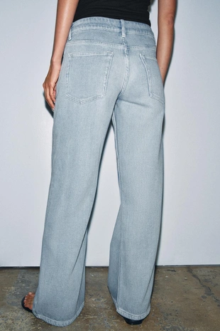 Mid-blue | 9632/089/427 - Zara Джинсы WIDE-LEG с низкой посадкой — ZW COLLECTION