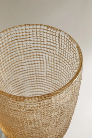 Стакан из стекла с рельефным узором- Заказать в России