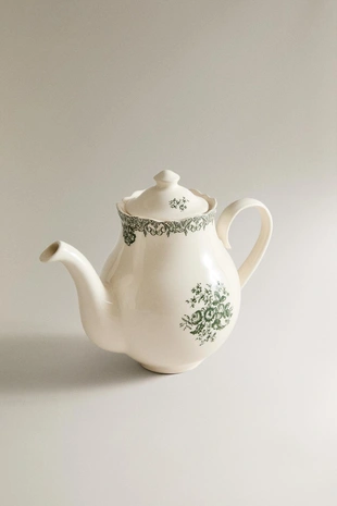 Фарфоровый чайник с цветочным узором- Заказать в России