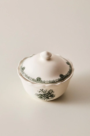 Цветочная керамическая сахарница- Заказать в России