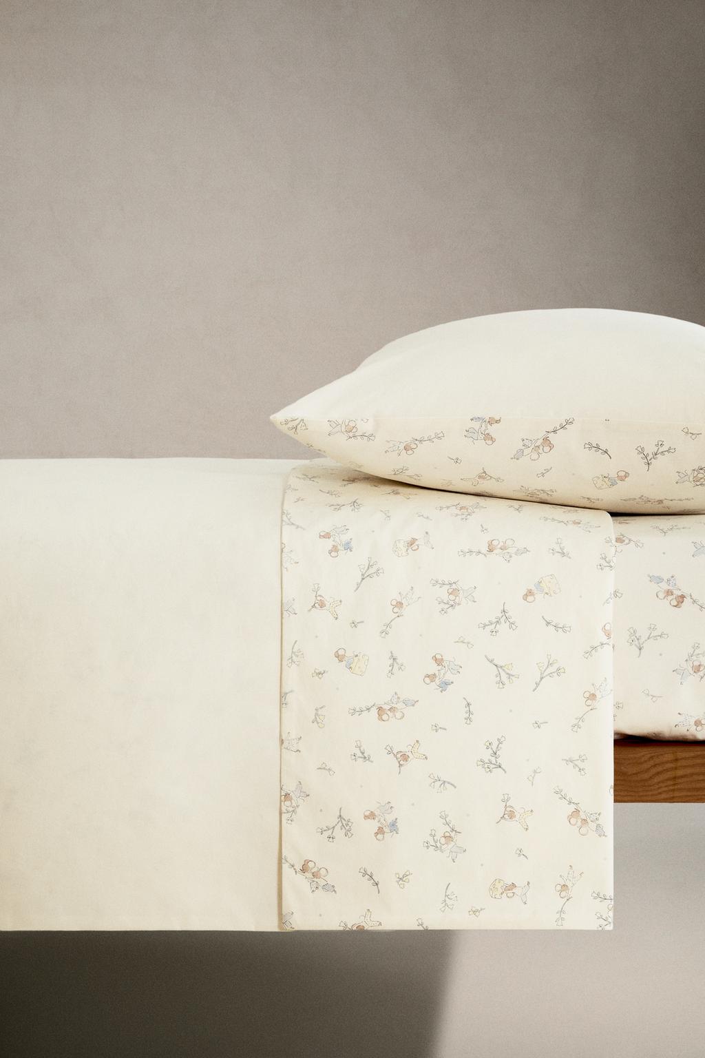 Детское простынь для кроватки с мышками