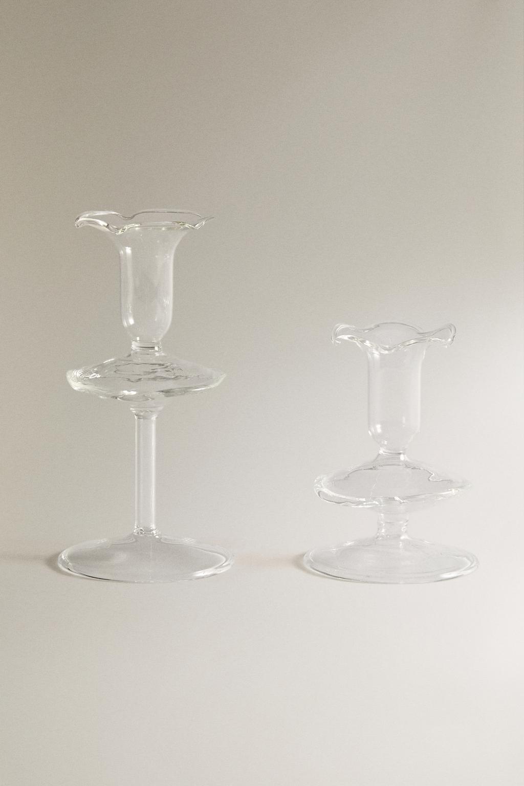 Светильник для свечей из стекла