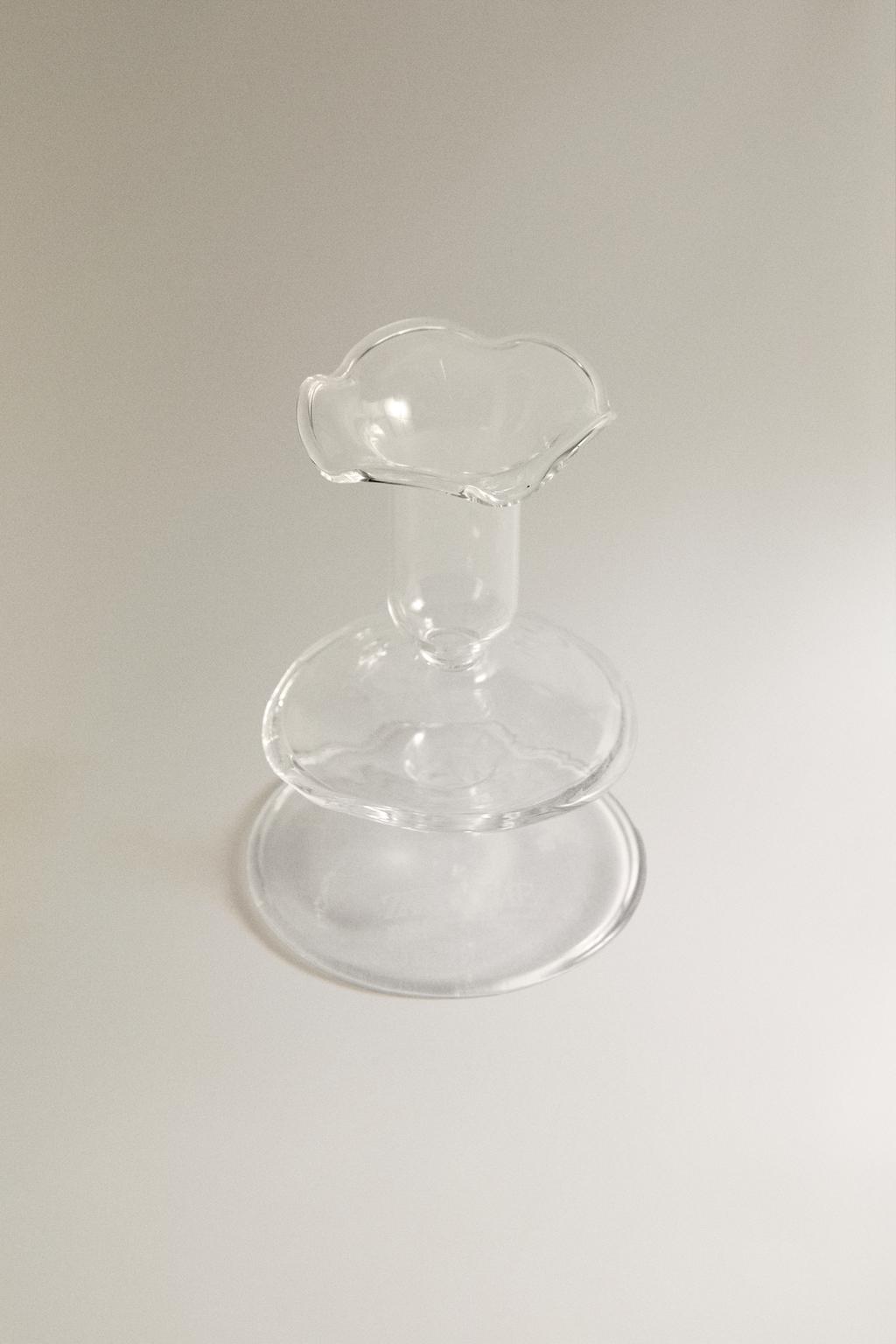 Светильник для свечей из стекла