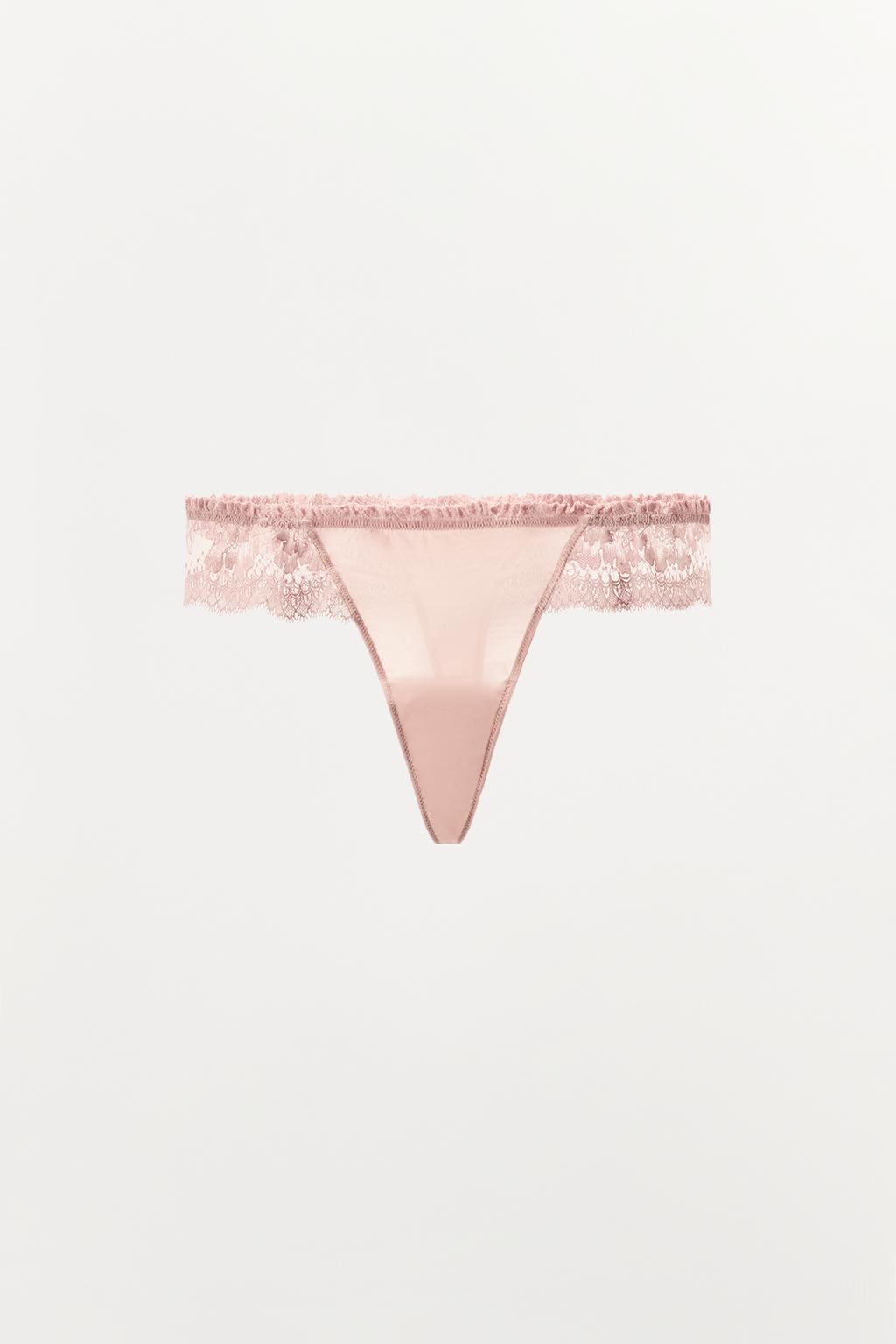 ТРУСЫ-ТАНГА С КРУЖЕВНЫМИ ВСТАВКАМИ