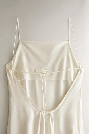 Длинное ночное платье из атласа- Заказать в России