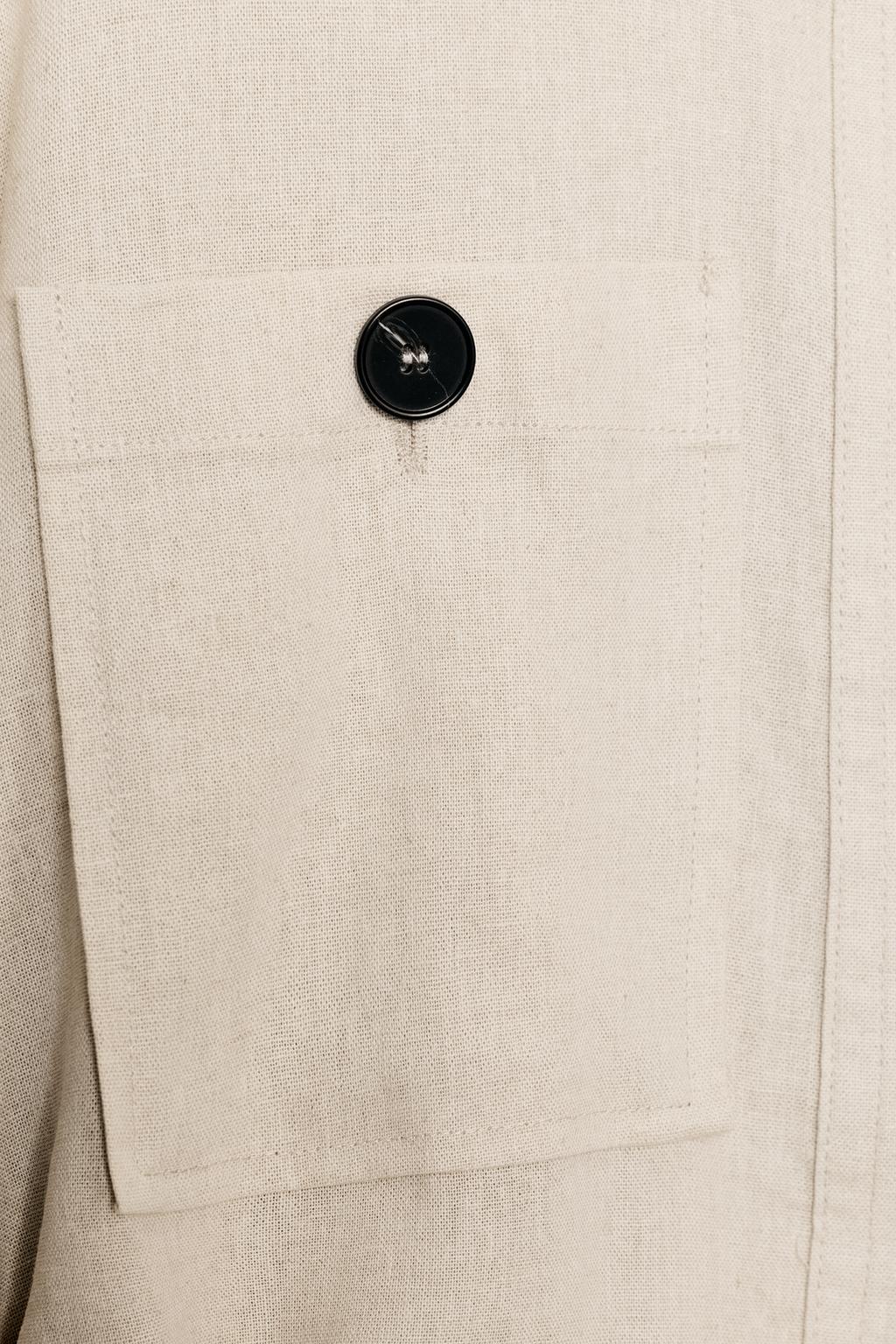 КУРТКА-САФАРИ ИЗ ЛЬНА С РЕМНЕМ