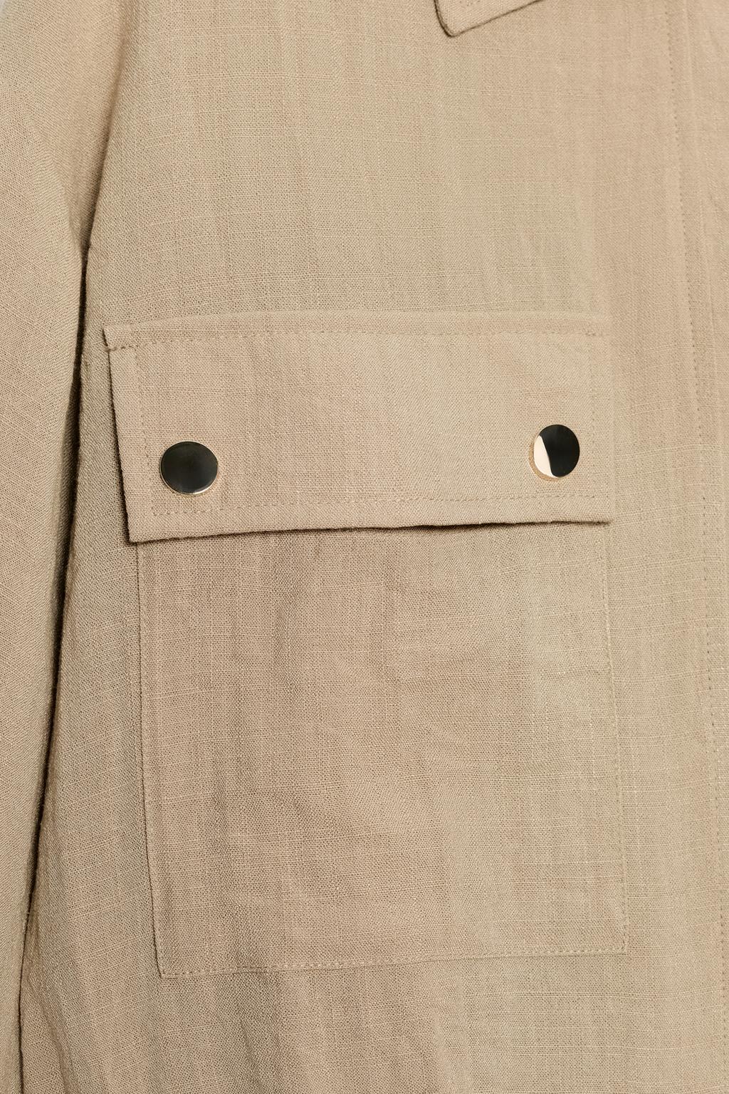 КОРОТКАЯ КУРТКА С ПОДВЕРНУТЫМИ РУКАВАМИ