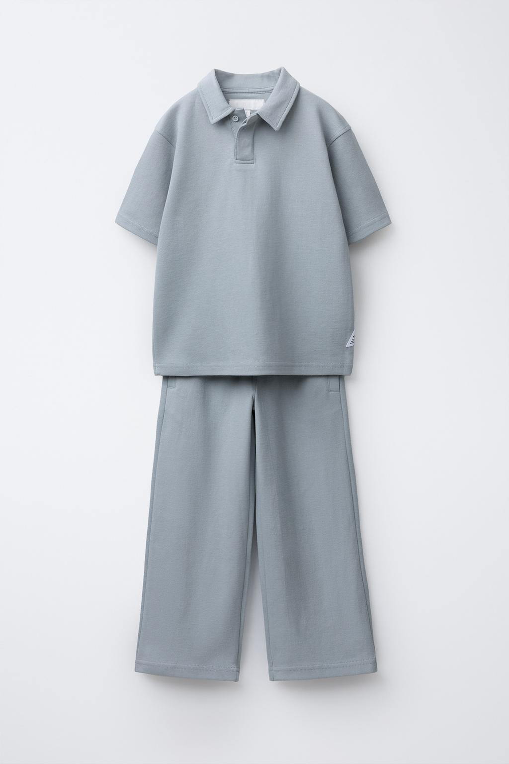 КОМПЛЕКТ ПОЛО И БРЮК ИЗ ТКАНИ ИНТЕРЛОК ПИКЕ