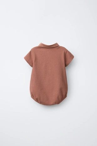 Боди с воротником поло- Заказать в России