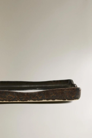 Черный керамический поднос- Заказать в России