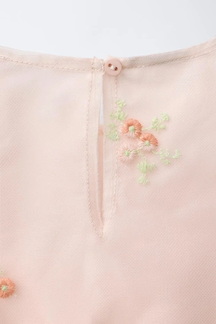 Платье из полупрозрачной ткани с вышивкой- Заказать в России