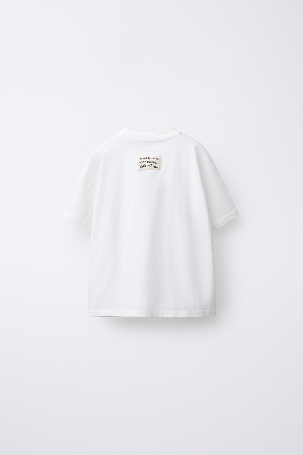 ФУТБОЛКА С ВЯЗАНЫМ КАРМАНОМ КРЮЧКОМ