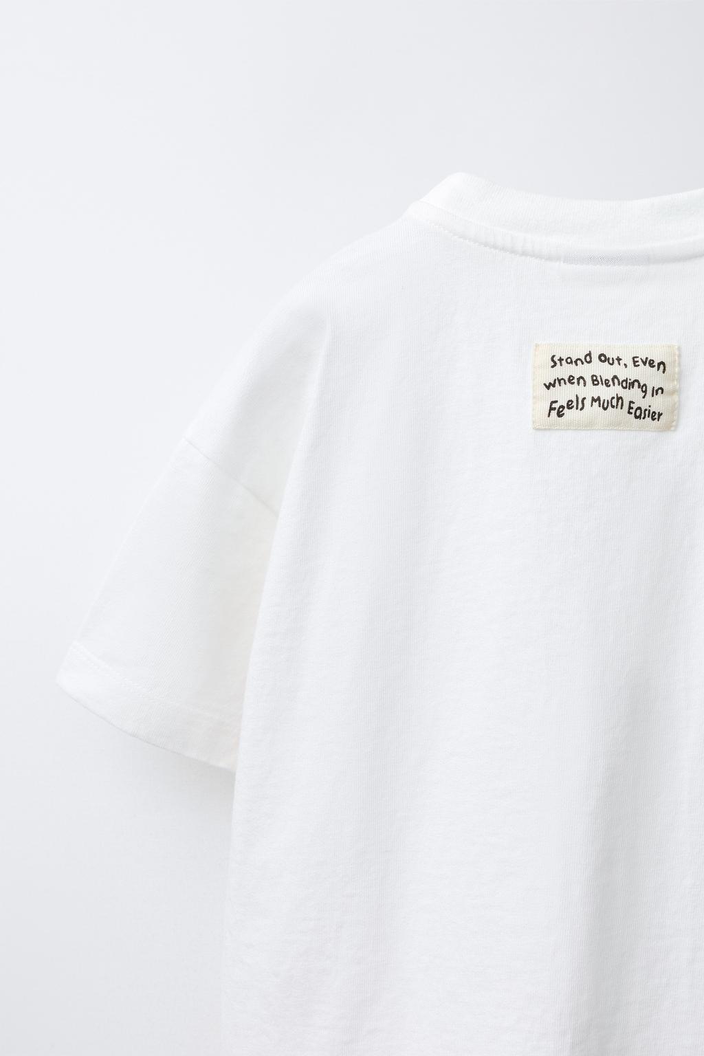 ФУТБОЛКА С ВЯЗАНЫМ КАРМАНОМ КРЮЧКОМ