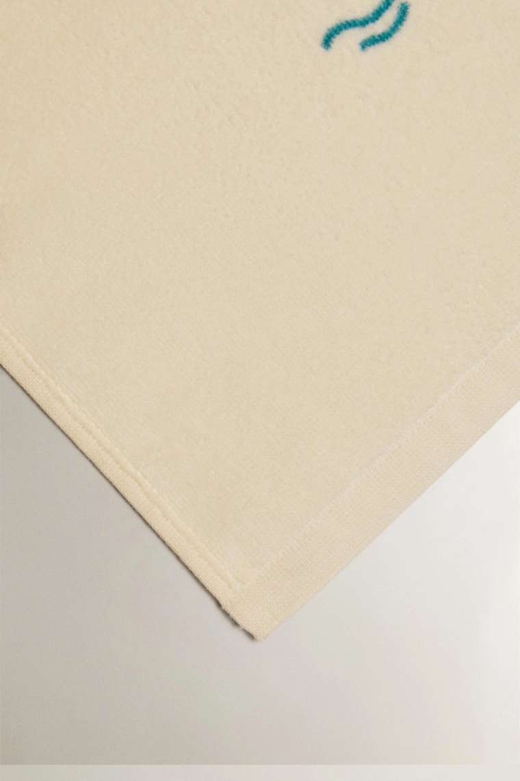 Детский махровый пляжный полотенце с яхтой